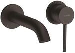 KLUDI BOZZ Waschtisch-2LOCH-WAND-Einhandmischer Ausladung 180 MM mattschwarz