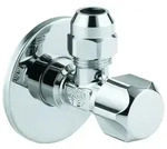 Grohe Eckventil 22018 1/2x3/8'' mit Quetschverschraubung 10mm Rosette chrom, 22018000