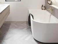 Riho wandstehende Badewanne Desire Corner 184 x84 R seidenmatt wei&szlig;, B087002105