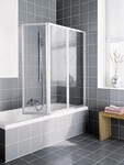 Kermi Faltwand Vario 2000 FW3 0500x1400, weiss, Kunstglas Kerolan Perl, V2FW30501422K