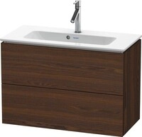 Duravit L-Cube Waschtischunterbau wandh&auml;ngend Nussbaum geb&uuml;rstet Matt 820x391x550
