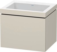Duravit L-Cube c-bonded Set wandh&auml;ngend Taupe Matt 600x480x500 mm - LC6916N9191