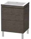 Duravit L-Cube c-bonded Set bodenstehend Eiche dunkel geb&uuml;rstet Matt 600x480x698 mm