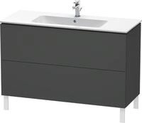 Duravit L-Cube Waschtischunterbau bodenstehend Graphit Matt 1220x481x704 mm -