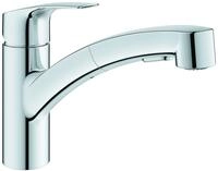 GROHE K&uuml;chenarmatur Eurosmart 30305_1 fl. Auslauf azb. Dual-Sp&uuml;lbrause chrom,