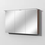 Sanipa Reflection Spiegelschrank MALTE 120 mit LED-Aufsatzleuchte, Eiche-Tabak,