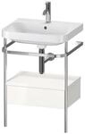 Duravit Happy D.2 Plus c-shaped Set mit Metallkonsole und Schubkasten Wei&szlig;...