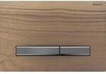 Geberit Bet&auml;tigungsplatte Sigma50, f&uuml;r 2-Mengen-Sp&uuml;lung schwarzchrom, Nussbaum