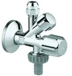 Grohe Kombi-Eckventil 22035 Wandrosette 1/2x3/8x3/4'' m. Schlauchanschluss chrom,