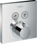 Hansgrohe Thermostat Unterputz ShowerSelect, 15765000, f&uuml;r 2 Verbraucher Fertigset 2