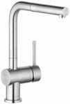 Kludi L STEEL Sp&uuml;ltisch-Einhandmischer herausziehbarer Auslauf Edelstahl, 45851F877