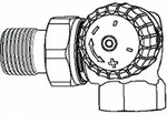 Heimeier Winkel-Eck-Ventilunterteil V-Exakt 2, rechts, 1/2" 3714-02.000