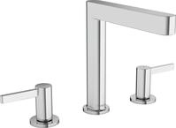 Hansgrohe 3-Loch Waschtischarmatur 160 Finoris mit Push-Open Ablaufgarnitur chrom,
