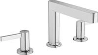 Hansgrohe 3-Loch Waschtischarmatur 110 Finoris mit Push-Open Ablaufgarnitur chrom,