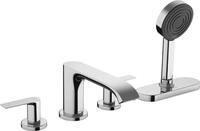 Hansgrohe 4-Loch Wannenarmatur Vivenis F-Set Wannenrandmontage mit sBox chrom,