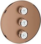 GROHE 3-fach UP-Ventil Grohtherm Smart Control 29122 FMS rund warm sunset geb.,