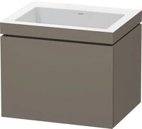 Duravit L-Cube c-bonded Set wandh&auml;ngend Flanell Grau Seidenmatt 600x480x500 mm...