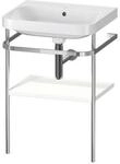 Duravit Happy D.2 Plus c-shaped Set mit Metallkonsole Wei&szlig; Seidenmatt 575x490x850 mm