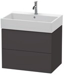 Duravit L-Cube Waschtischunterbau wandh&auml;ngend Graphit Supermatt 684x459x544 mm...