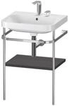 Duravit Happy D.2 Plus c-shaped Set mit Metallkonsole Graphit Supermatt 575x490x850