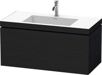 Duravit L-Cube c-bonded Set wandh&auml;ngend Eiche Schwarz Matt 1000x480x500 mm -