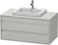 Duravit Ketho Konsolenwaschtischunterbau wandh&auml;ngend Betongrau Matt 1000x550x496 mm