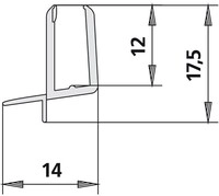 Kermi 4269 2x Dichtleiste, L&auml;nge: 550 mm, 2534045 2534045