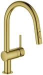 GROHE K&uuml;chenarmatur Minta 32321_2 C-Auslauf Sp&uuml;lbrause cool sunrise geb., 32321GN2