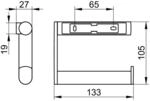 Keuco Ersatzteil Toilettenpapierhalter Plan 14962, offene Form, links, verchromt,
