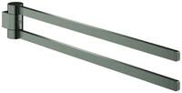 GROHE Handtuchhalter Selection 41063 2-armig schwenkbar hard graphite geb., 41063AL0