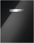 Tece lux Bet&auml;tigungsglasplatte manuell Glas schwarz glzd., Tasten Chrom glzd.,