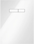 Tece lux Bet&auml;tigungsglasplatte manuell Glas wei&szlig; gl&auml;nzend, Tasten wei&szlig; gl&auml;nzend,