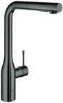 GROHE K&uuml;chenarmatur Essence 30504 ausziehbare Sp&uuml;lbrause hard graphite, 30504A00