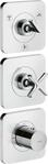 Hansgrohe Thermostatmodul Unterputz Axor Citterio E Fertigset 3 Verbraucher chrom,