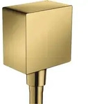 Hansgrohe Schlauchanschluss DN15 Fixfit Square mit R&uuml;ckflussverhinderer Polished