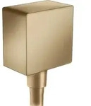 Hansgrohe Schlauchanschluss DN15 Fixfit Square mit R&uuml;ckflussverhinderer Brushed