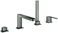 GROHE 4-Loch-EH-Wannenkombination Plus 29307_3 hard graphite geb&uuml;rstet, 29307AL3