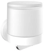 emco round Einhand- Seifenspender, Glasteil satiniert, weiss, 432113901 432113901