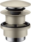 Hansgrohe Ablaufventil Push-Open Axor DN32, nickel geb&uuml;rstetmit &Uuml;berlaufloch,