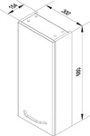 Fackelmann MILANO H&auml;ngeschrank 30x68x15,5 Wei&szlig;, 1 T&uuml;r, 84223 84223