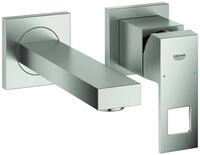 GROHE 2-Loch-WT-Wandbatt. Eurocube 19895 FMS Ausladung 171mm supersteel, 19895DC0
