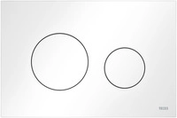 Tece loop WC-Bet&auml;tigungsplatte Kunststoff f&uuml;r Zweimengentechnik, Wei&szlig; glzd.,