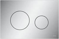 Tece loop WC-Bet&auml;tigungsplatte Kunststoff f&uuml;r Zweimengentechnik, Chrom matt,