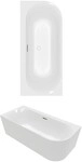 Villeroy & Boch Vorwand-Badewanne Loop&Friends OVAL 1700x 750x600mm OVAL linke