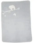 David Fussenegger Babydecke Panda 'Faultier' 75 x 100 cm Filz - Hellgrau