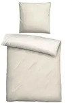 Biberna Mako-Baumwoll-Satin Bettw&auml;sche 'Uni' 135 x 200 cm Natur - Beige