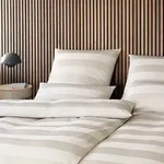 elegante Mako-Satin Bettw&auml;sche 'En Bloc' 135 x 200 cm Kiesel