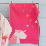 David Fussenegger Babydecke Lili 'Einhorn' 70 x 90 cm Pink