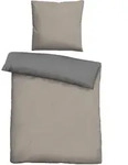 Biberna Linon Bettw&auml;sche 'Uni' 135 x 200 cm Taupe