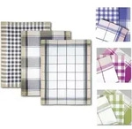 Dyckhoff 3er Set Geschirrtuch 'Karo' 50 x 70 cm (Farbe: Grau)
